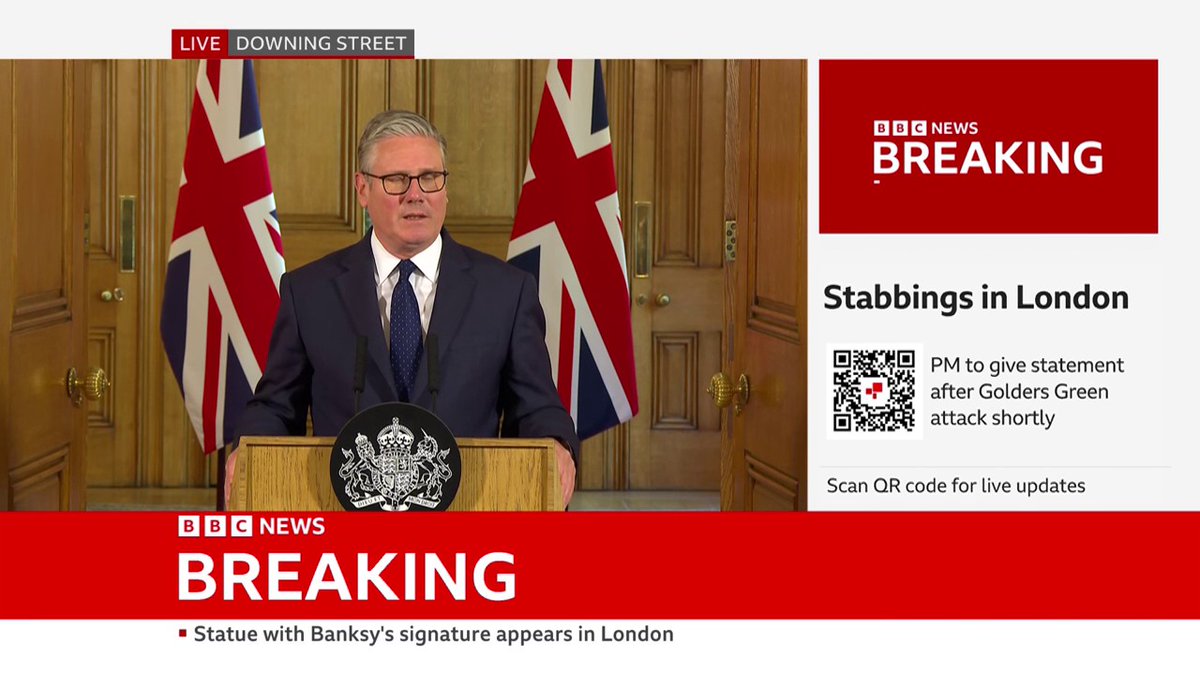 "This attack is not a one off, there have been a series of attacks" PM Keir Starmer makes statement on Golders Green attack, saying people are "scared to show who they are in their community... nobody should live like that in Britain, but Jews do"