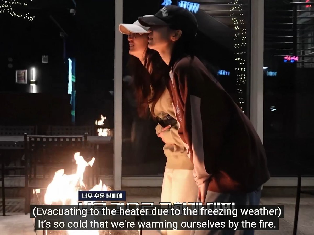 MiSana's little warming up by the fire dance? 😭