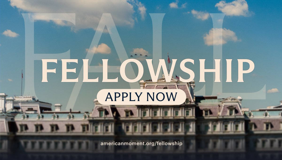 Only three days left to apply for the Fall Fellowship for American Statecraft! ⏰⚙️ Apply by Sunday, May 3 at 11:59p →