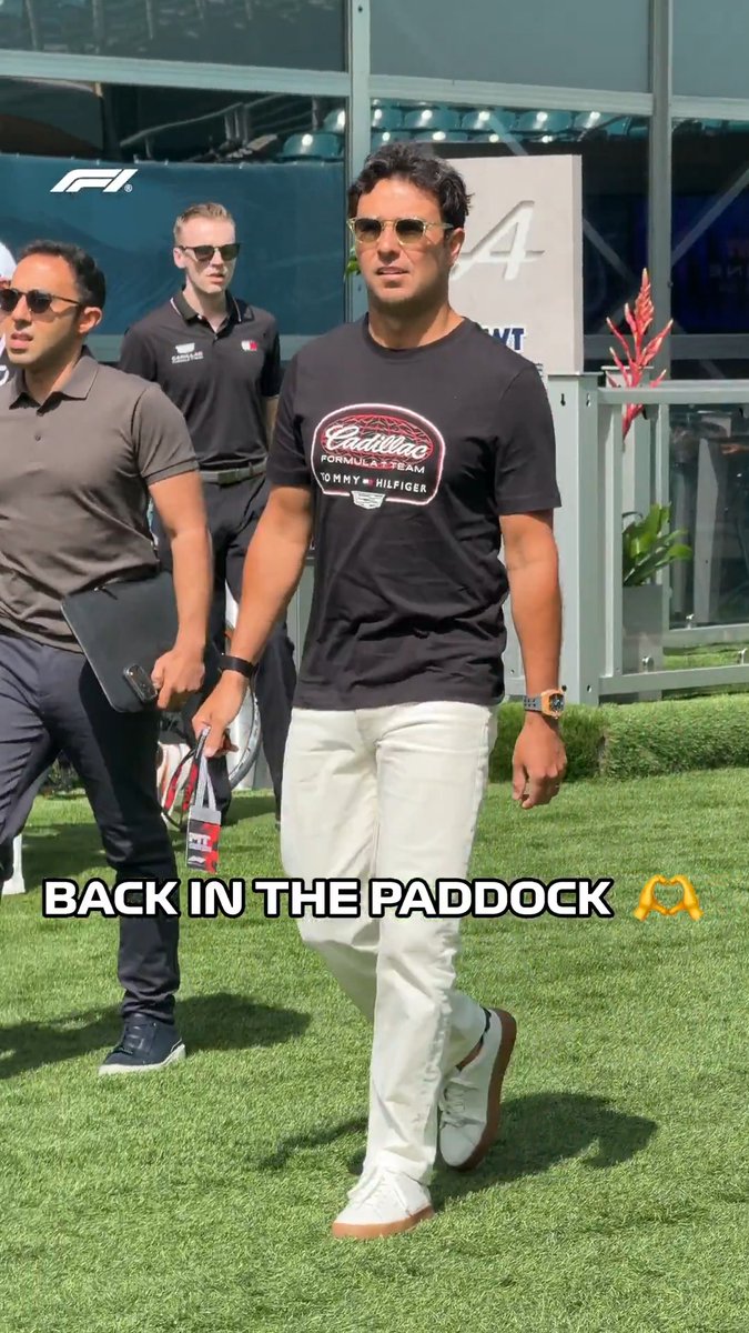 Touchdown in the Miami paddock 🏈 🏁 We are SO back! #F1 #MiamiGP