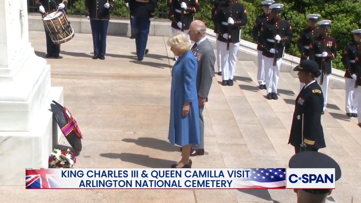 King Charles III and Queen Camilla visit Arlington National Cemetery Cemetery.
