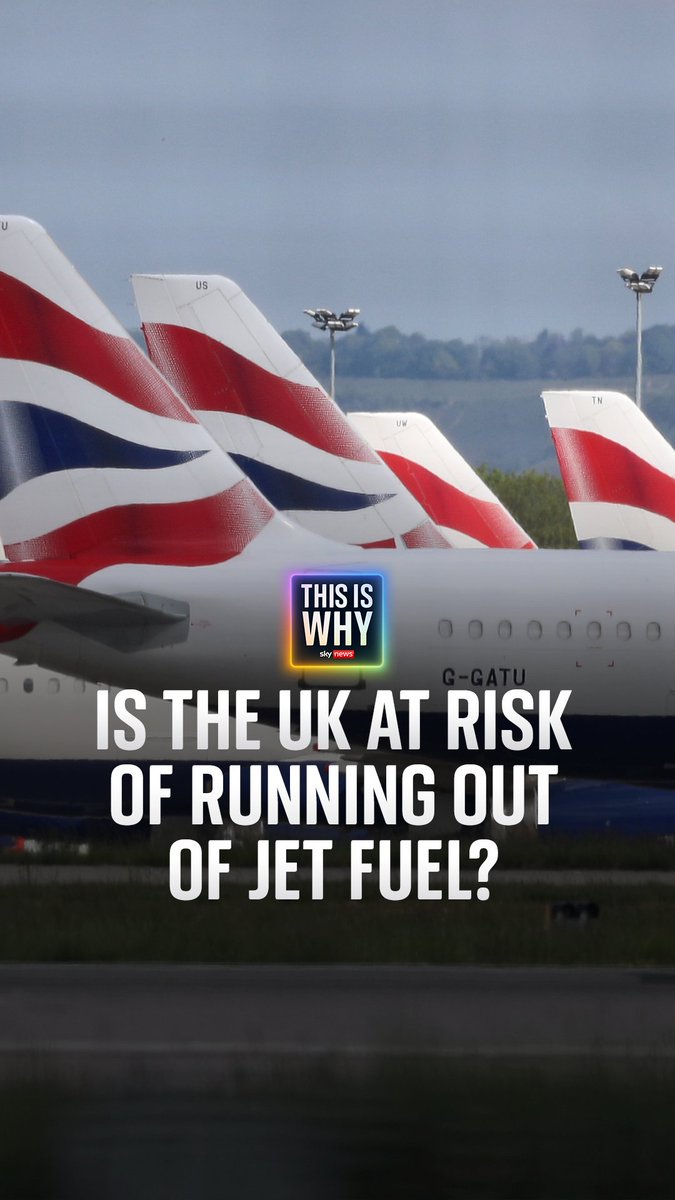 Is the UK at risk of running out of jet fuel? ✈️ On the latest edition of #ThisIsWhy, Niall Paterson and Paul Kelso look at how the war in Iran and the issues in the Strait of Hormuz could impact flights across the world this summer. Listen here: