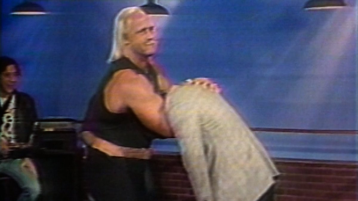 Hulk Hogan revisited his incident with Richard Belzer that left the host with eight stitches in the back of his head — just five days before WrestleMania. 📺 Hulk Hogan: Real American is now playing.