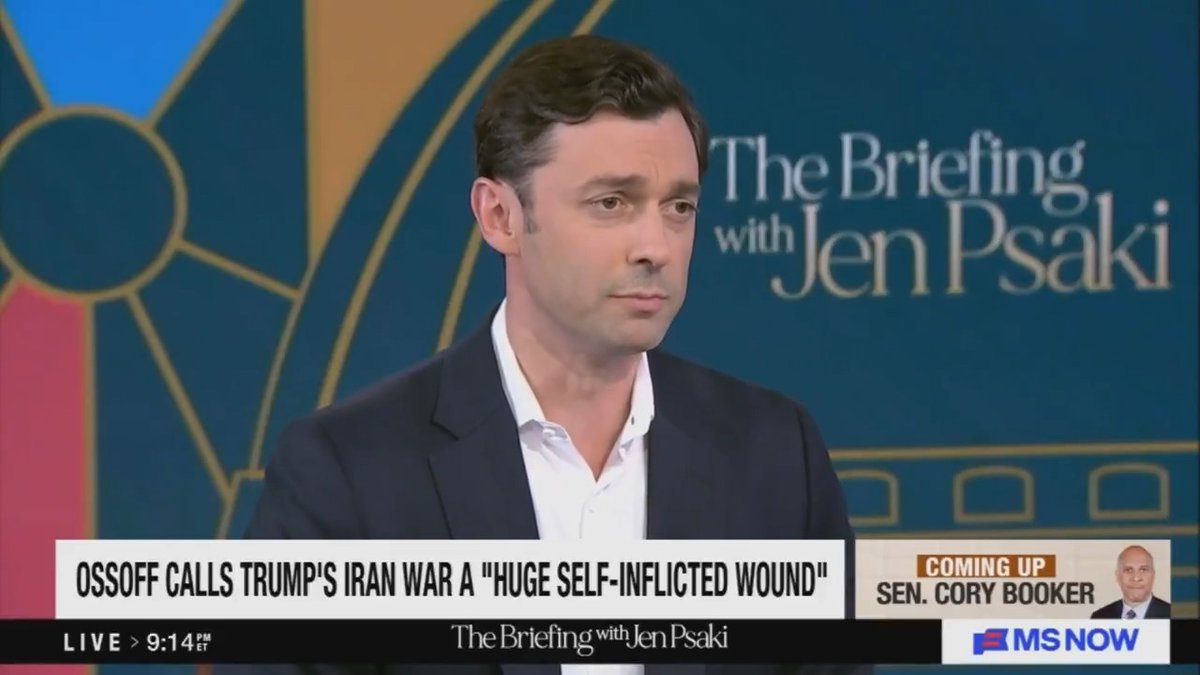 Ossoff: What's happening right now in the Strait of Hormuz is a geostrategic and economic calamity and a huge self-inflicted wound. It appears that the President has gotten himself stuck and is desperately trying to extricate himself from his own mistake. It is worth remembering that now, 13 Americans have been killed in action, hundreds wounded, thousands of civilians killed. Munitions – it will take years to replace. Grave damage to our standing and position in the world, and yet, the regime in Tehran is still intact, as are their ballistic missile and drone forces, as is their ability to choke off global energy supplies, as is their stockpile of highly enriched uranium, which they only built after President Trump shredded President Obama's Iran deal.