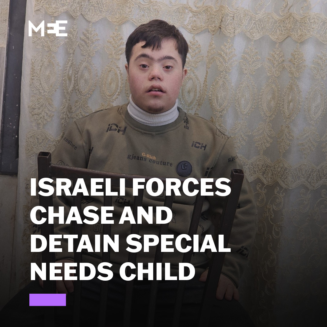Israeli forces were filmed chasing a Palestinian child with special needs in the Shu’afat refugee camp, north of Jerusalem, before detaining him and reportedly assaulting him. The incident took place amid ongoing raids and heightened tensions in the camp.