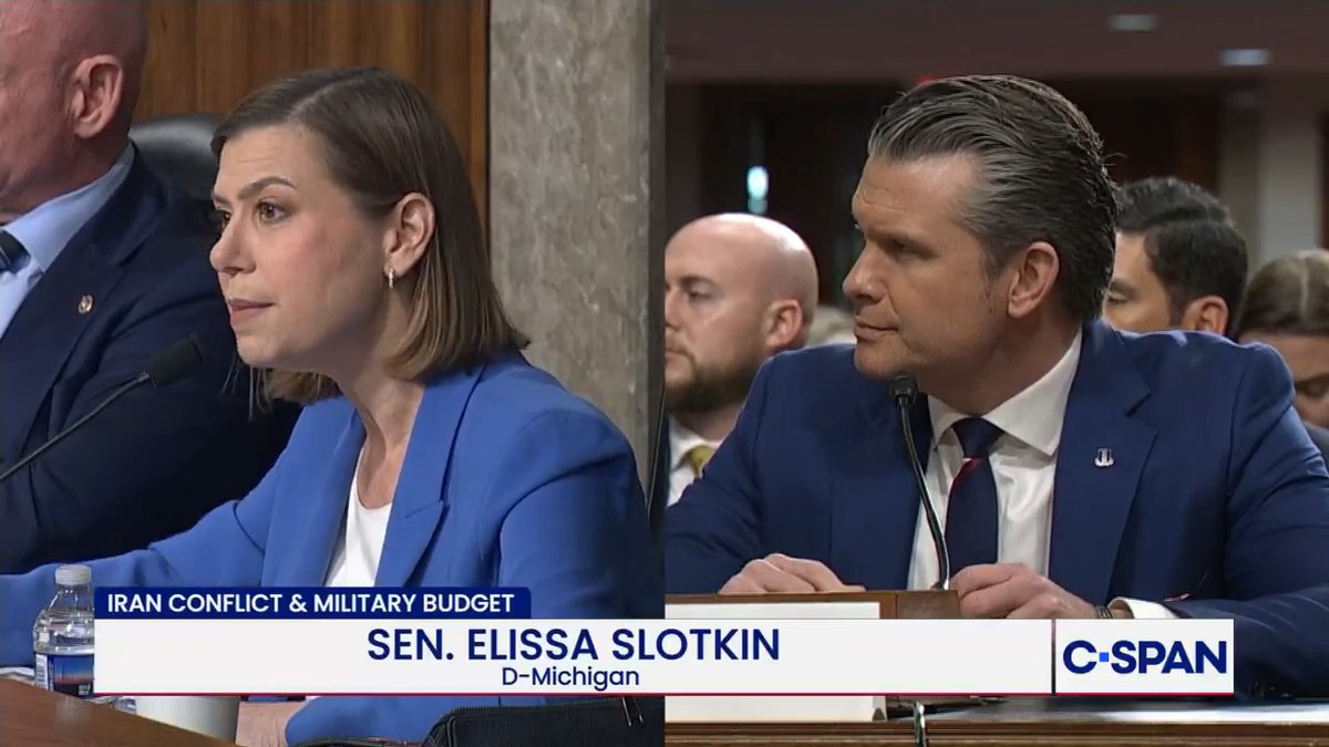 .Sen. Elissa Slotkin: "If the President…asks you to seize ballots or voting machines in states during the 2026 election, will you stand up for the Constitution and say no?" Secretary Hegseth: "It's yet another 'gotcha' hypothetical, which is your specialty."