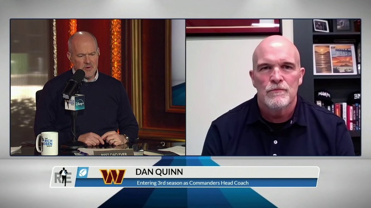 "He has such unique traits to him. ... To see him unleashed in some new ways, that's going to be something that like, man, I very much look forward to being a part of." Commanders head coach Dan Quinn joined the Rich Eisen Show and spoke on the opportunity to coach Sonny Styles 🏈