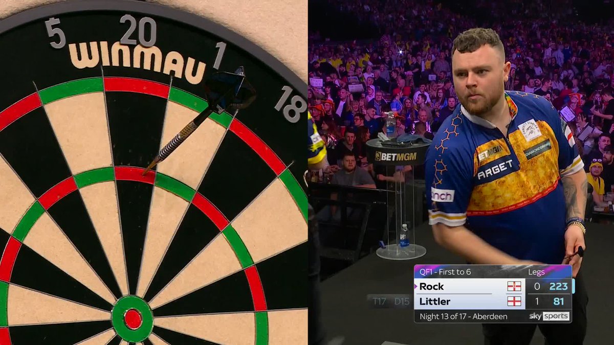 DOUBLE-DOUBLE FOR ROCK! Josh Rock levels this contest up at one apiece, as the Northern Irishman pins the 86 checkout to hold throw! 📲 #PLDarts | QF