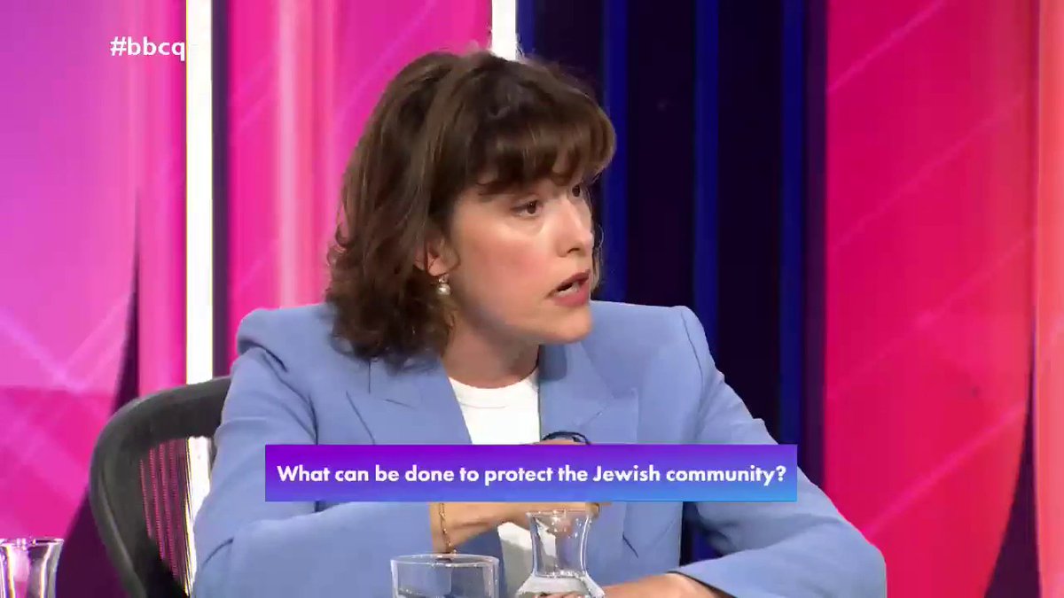 “Thoughts and prayers are not enough, they want action” Conservative Victoria Atkins says antisemitism is now a “national emergency”, and calls for a ban on marches following the Golders Green attacks #bbcqt