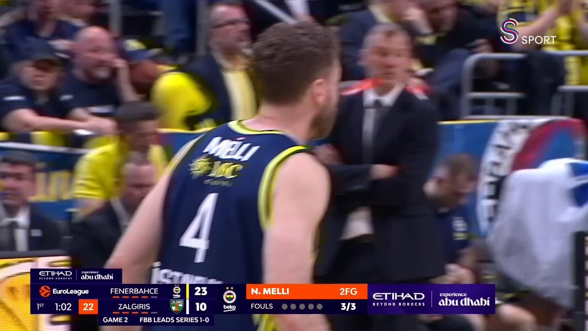 🚨 O OLUNCA FENERBAHÇE BEKO BİR BAŞKA! Nicolo Melli ilk yarıda 👇 14 sayı 3 ribaund 17 verimlilik puanı