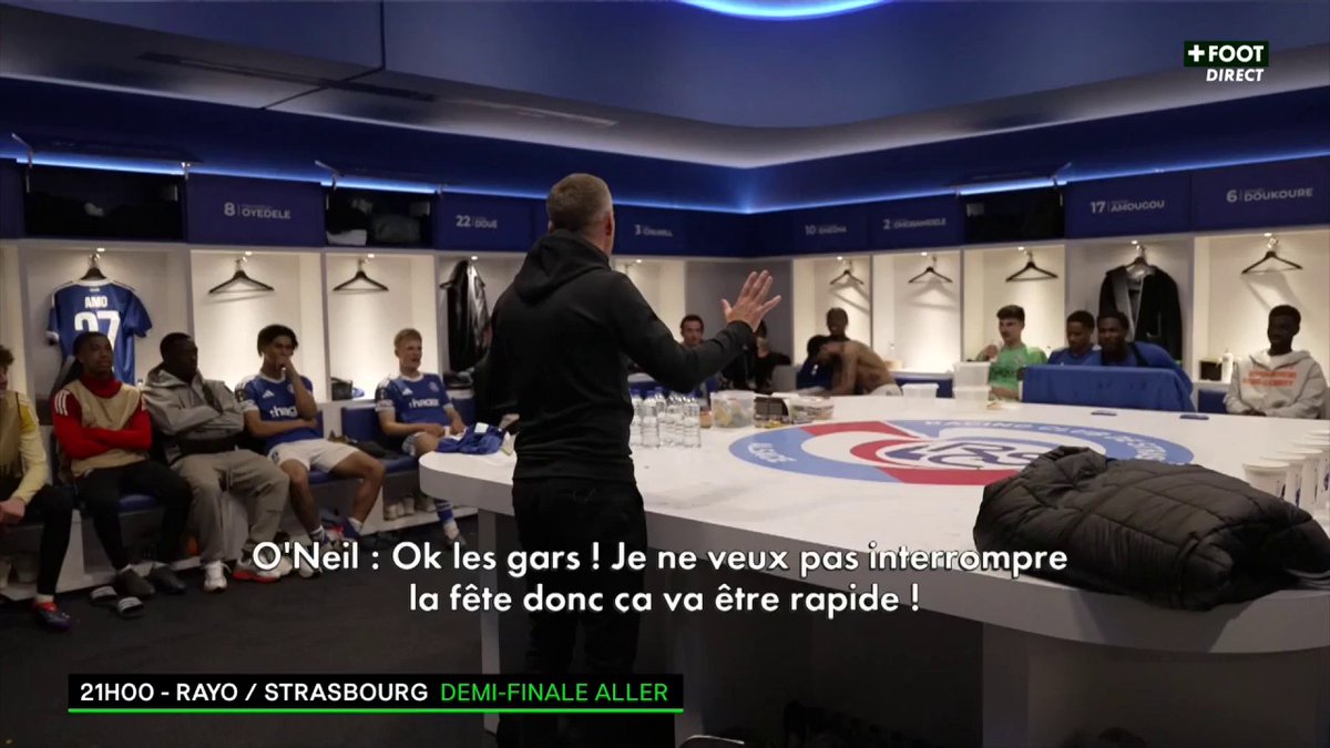 Le discours de Gary O'Neil après la qualification en demi-finale de Strasbourg 🤩 Les équipes de CANAL+ ont suivi les Strasbourgeois depuis le début de leur campagne en Ligue Conférence 😍 Une saison historique, à retrouver bientôt dans un documentaire sur CANAL+ 💫