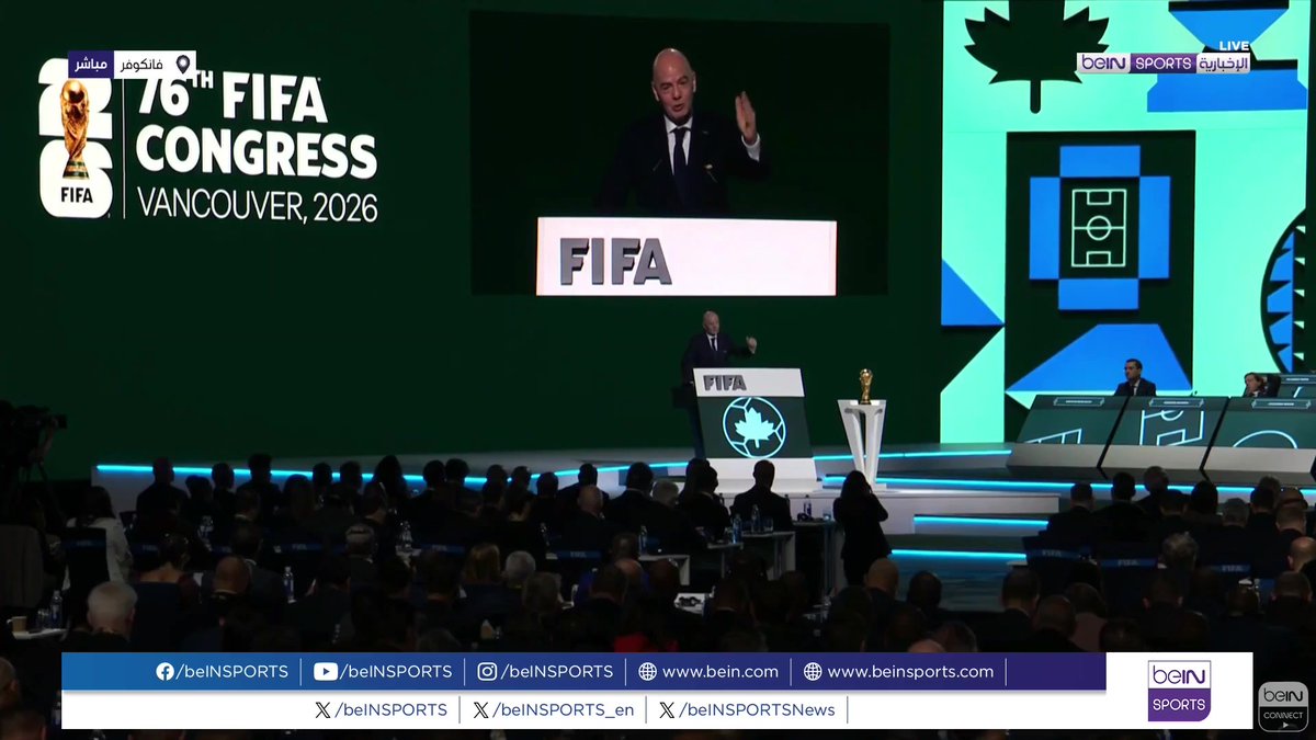 🟣 جاني إنفانتينو رئيس الاتحاد الدولي لكرة القدم FIFA - عربي: ⬅️ نريد احترام الوقت في مباريات كرة القدم ⚽️