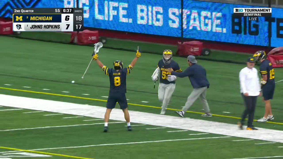 GOALIE GOAL 💥 Michigan Men's Lacrosse 📺: BTN