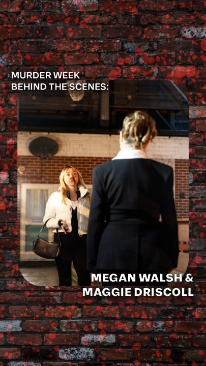Come with us behind the scenes as things heat up between Maggie and Megan! 😬🎬 #Corrie #MurderWeek