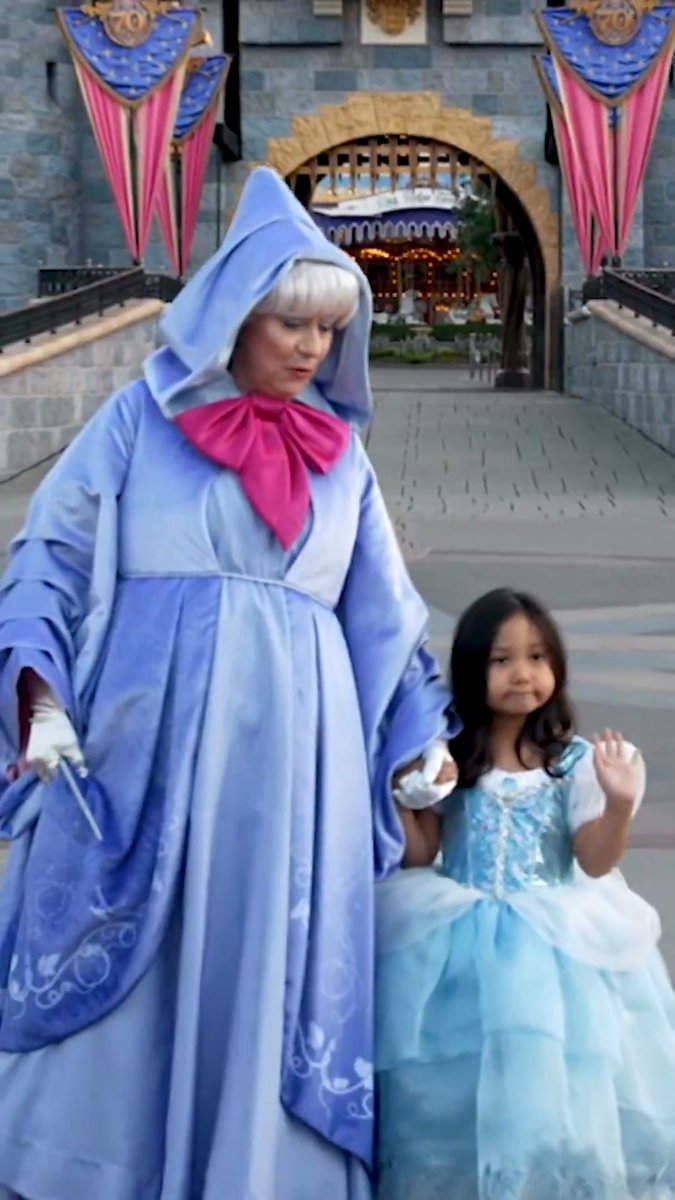 Once upon a time...we met 5-year-old Lilo at a Disney children’s hospital party &amp; learned her wish: to meet Cinderella at Disneyland Resort. Disney &amp; Make-A-Wish America America sprang into action, &amp; months later, 150+ Cast Members made her wish a full-circle fairytale. 📖💙 #DisneyWeekOfWishes
