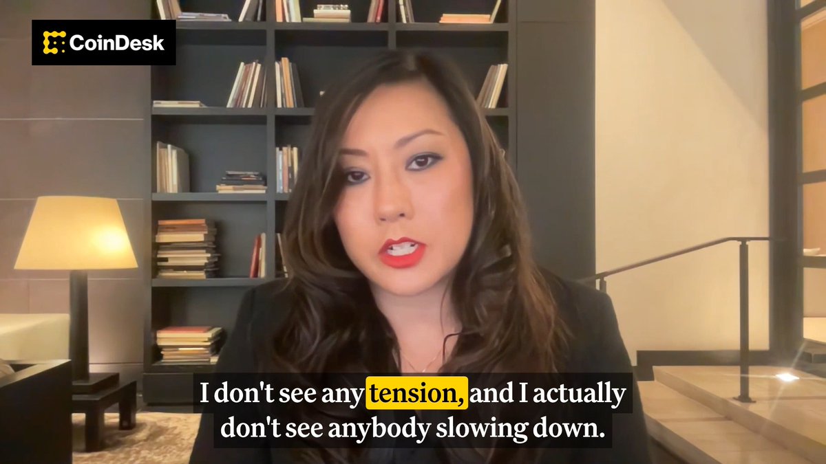 🎥 Caroline D. Pham told @jennsanasie the idea that banks are slowing crypto adoption doesn’t hold up. She points to stablecoin patents, trademark filings, and tokenized deposit networks as clear signs that activity is accelerating.