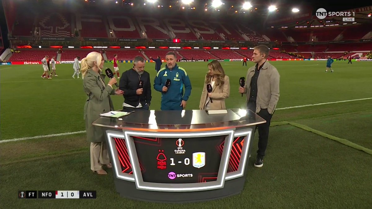 "This is an honour for me" 🤩 Nottingham Forest manager Vitor Pereira reflects on their 1st leg UEL Semi Final win over Aston Villa. 🎙️ Lynsey Hipgrave | 📺 TNT Sports on HBO Max