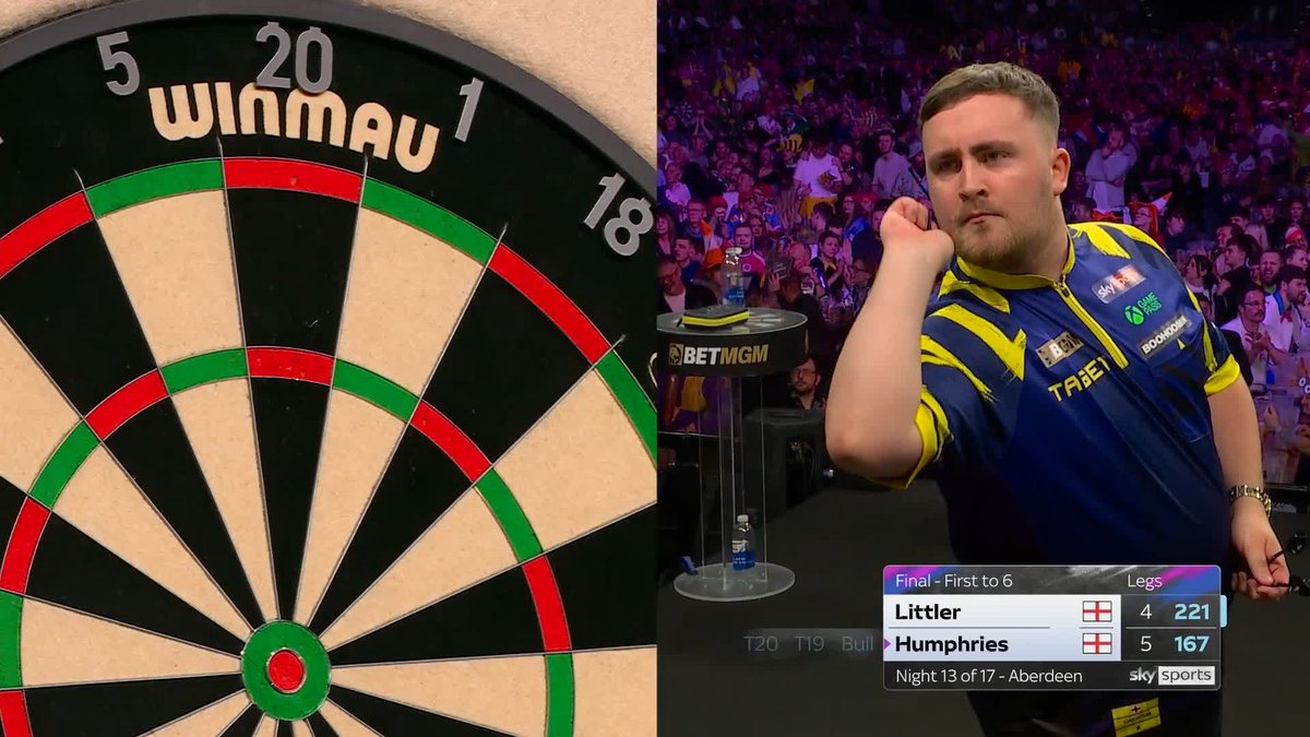 WE'RE GOING ALL THE WAY! Luke Littler breaks the throw at the most crucial time of the match, as he pins the 86 finish to send us to a decider! 📲 #PLDarts | Final
