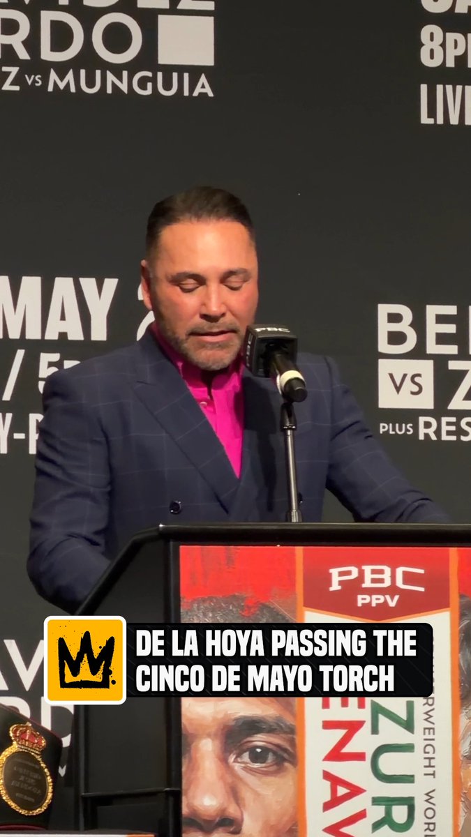 Oscar was once the king of fighting on Cinco De Mayo weekend and now he's ready to hand that over to the winner of #BenavidezZurdo 🇲🇽