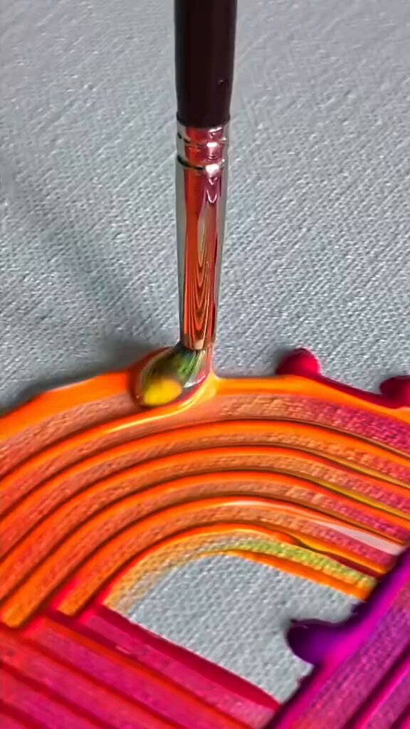 Acrylic art therapy in one continuous motion.