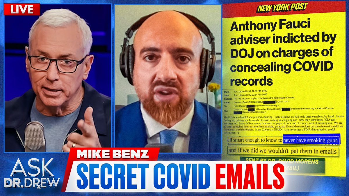 Dr. David Morens, former advisor to Dr. Fauci, has been indicted for concealing records during the COVID-19 pandemic. Back in 2024, Mike Benz &amp; I discussed the "smoking guns" &amp; Dr. Morens' efforts to "make emails disappear" ... all fully documented in his 2020 emails.