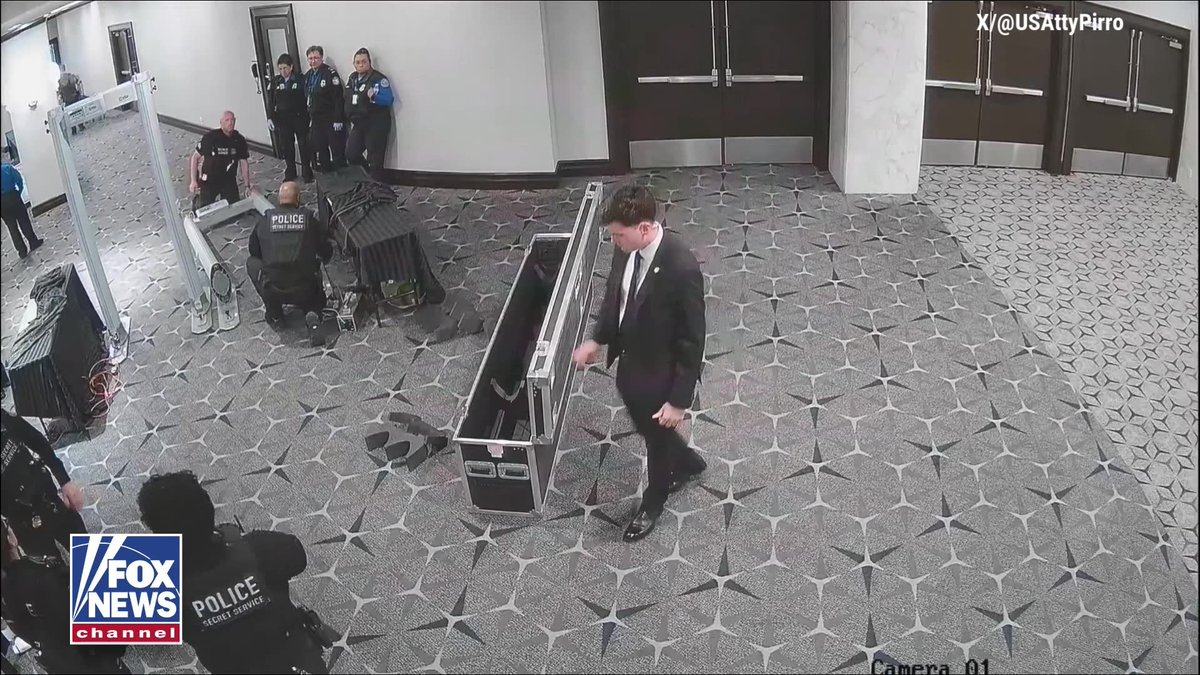 NEW: U.S. Attorney Pirro posts video showing the alleged White House Correspondents' Association Dinner gunman charging past security. Cole Allen is facing three federal counts, including attempting to assassinate the president of the United States, transporting a firearm across state lines, and discharging a firearm during a crime of violence.