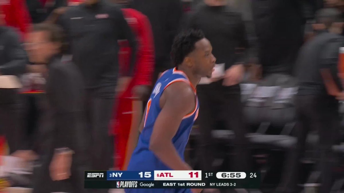 OG Anunoby is 4-4 to start Game 6 vs. the Hawks on ESPN 🔥
