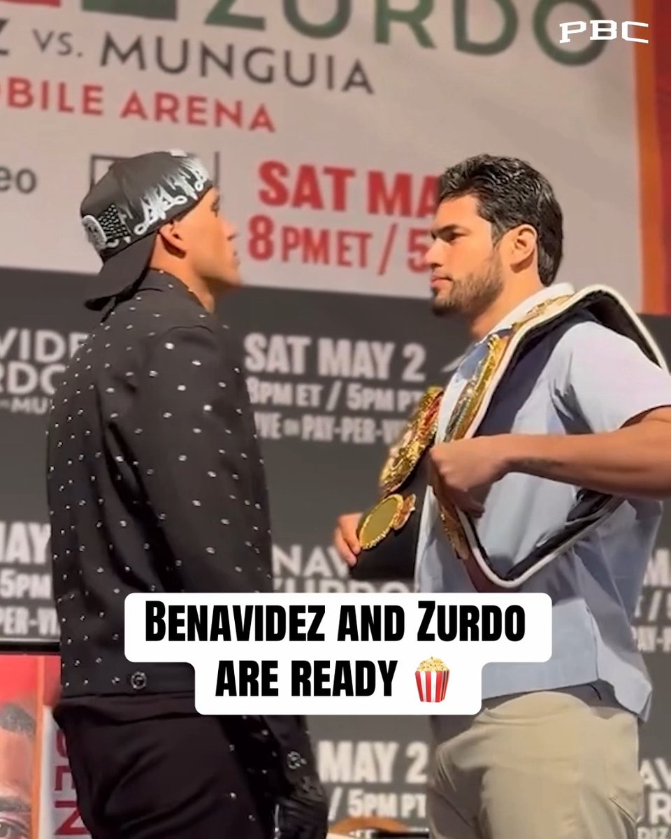 TWO DAYS OUT 🍿 David Benavidez and ‘Zurdo’ Ramirez face-off ahead of their Cinco de Mayo showdown on Saturday, live on DAZN 🇲🇽