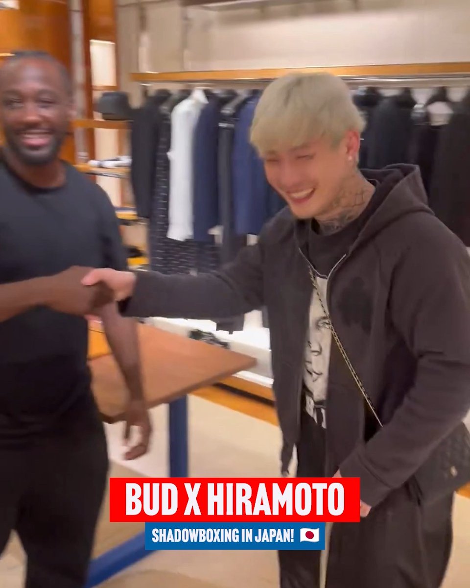 Terence Crawford and Japanese combat sports star Ren Hiramoto going through the motions in Japan 🇯🇵🍿