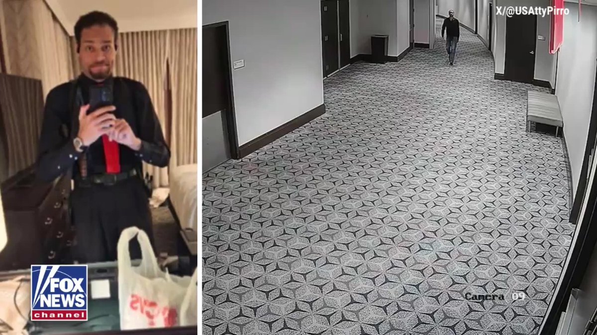 NEW: Security video shows suspect Cole Allen walking through the Hilton Hotel the day before the White House Correspondents' Association Dinner shooting, US Attorney Pirro says.