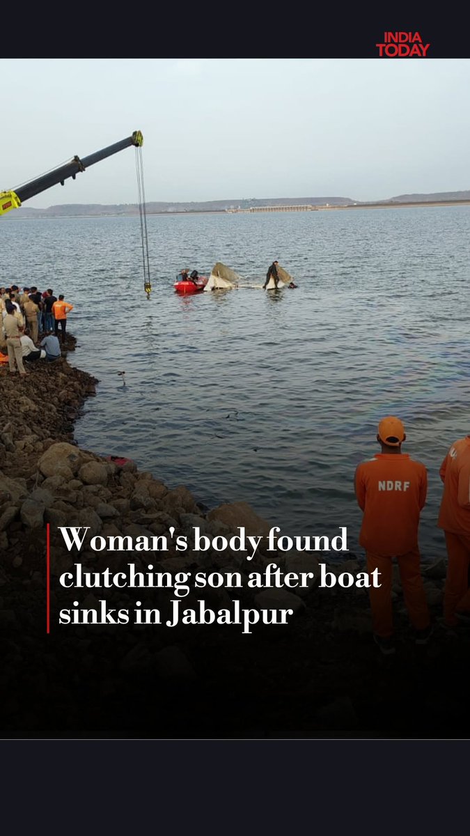 In what became the most heart-wrenching image of the boat tragedy in Madhya Pradesh's Jabalpur that claimed nine lives, rescuers on Friday recovered the bodies of a mother and her four-year-old son locked in a final hug. The bodies of the woman and her child were pulled out of the water with a life jacket secured around them. Read More: #JabalpurTragedy #BoatAccident #MotherSon #BargiDam #MadhyaPradesh #Heartbreaking #WomenSafety #ChildSafety #RescueOperation Ravish Pal Singh