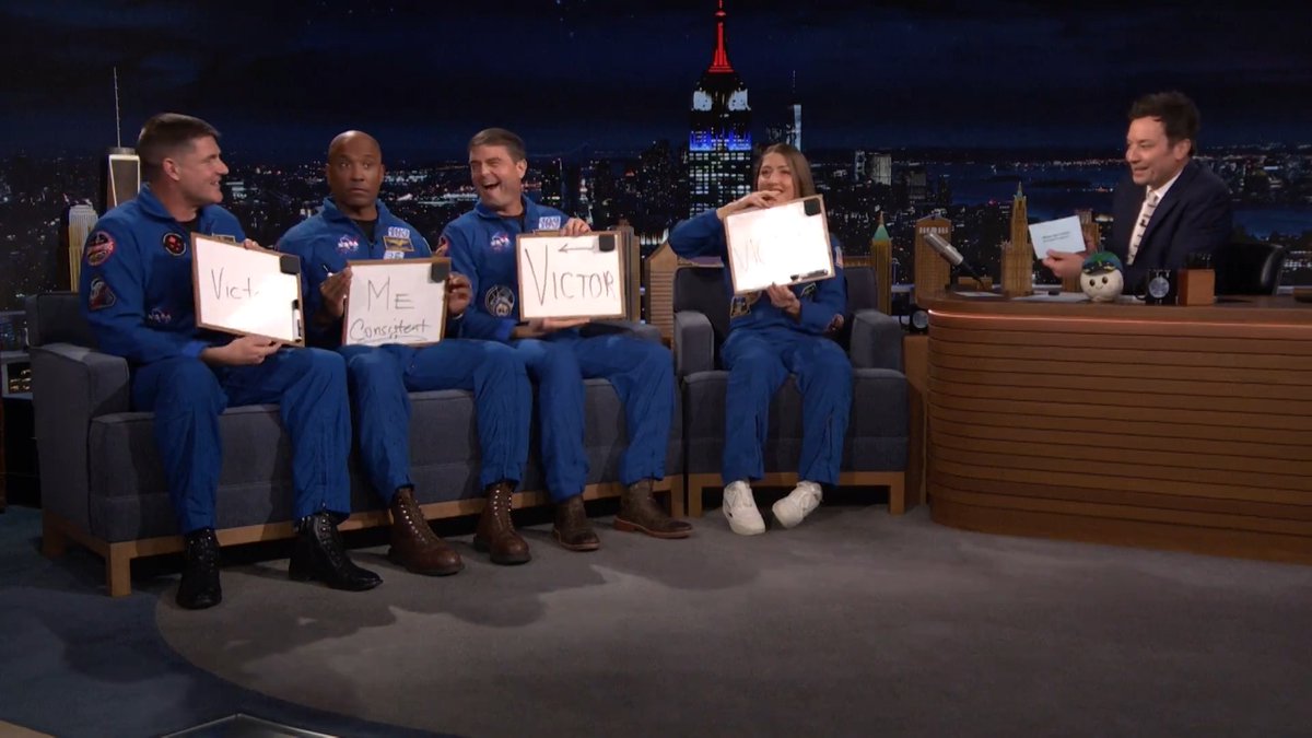 The Crew of the NASA Artemis II Moon Mission tests how well they know each other in a game of Space Mates! 🚀 #FallonTonight