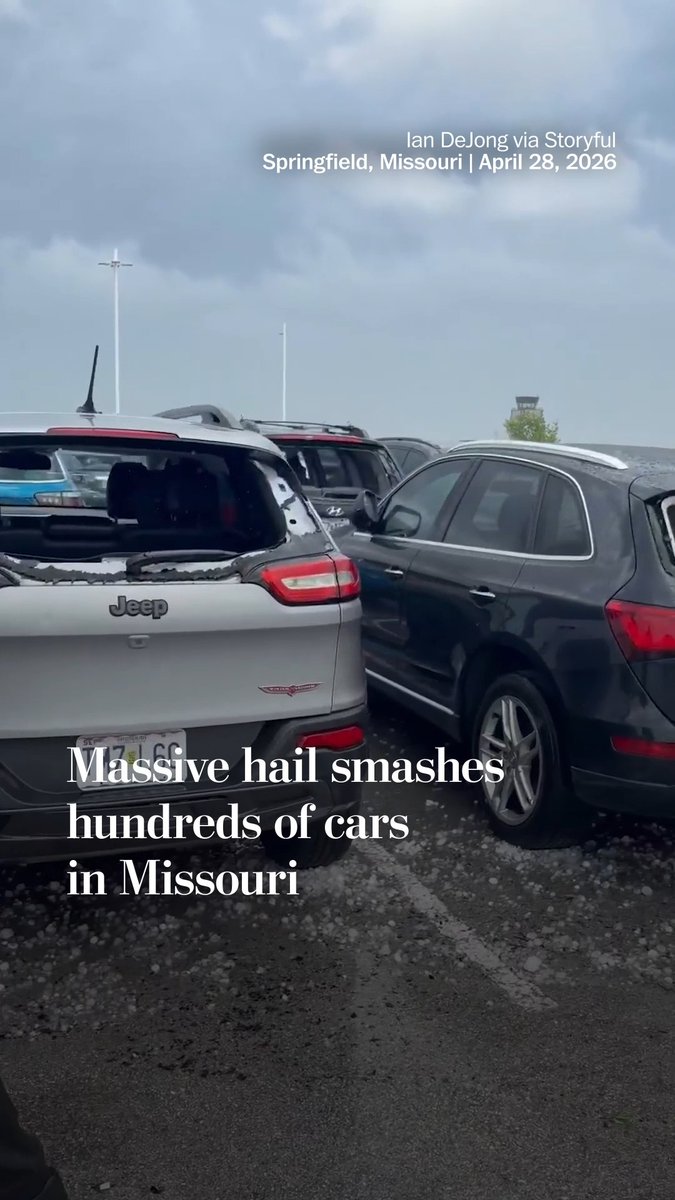 An intense hailstorm in Springfield, Missouri, on April 28 killed an emu at the zoo, injured some drivers, knocked out power to thousands and damaged hundreds of vehicles and even some aircraft. Read more: