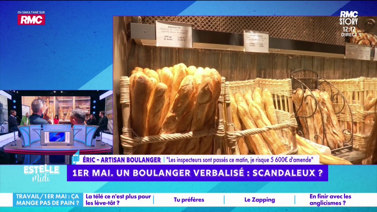🥖 1er Mai : un boulanger verbalisé 📞 Eric, le boulanger verbalisé : "Les inspecteurs sont passés à 8h15 ! Je m'y attendais... Je leur ai dit "oui j'ai des salariés sur la base du volontariat, ils ont signé une décharge" et ils m'ont dit "ce n'est pas valable" !"