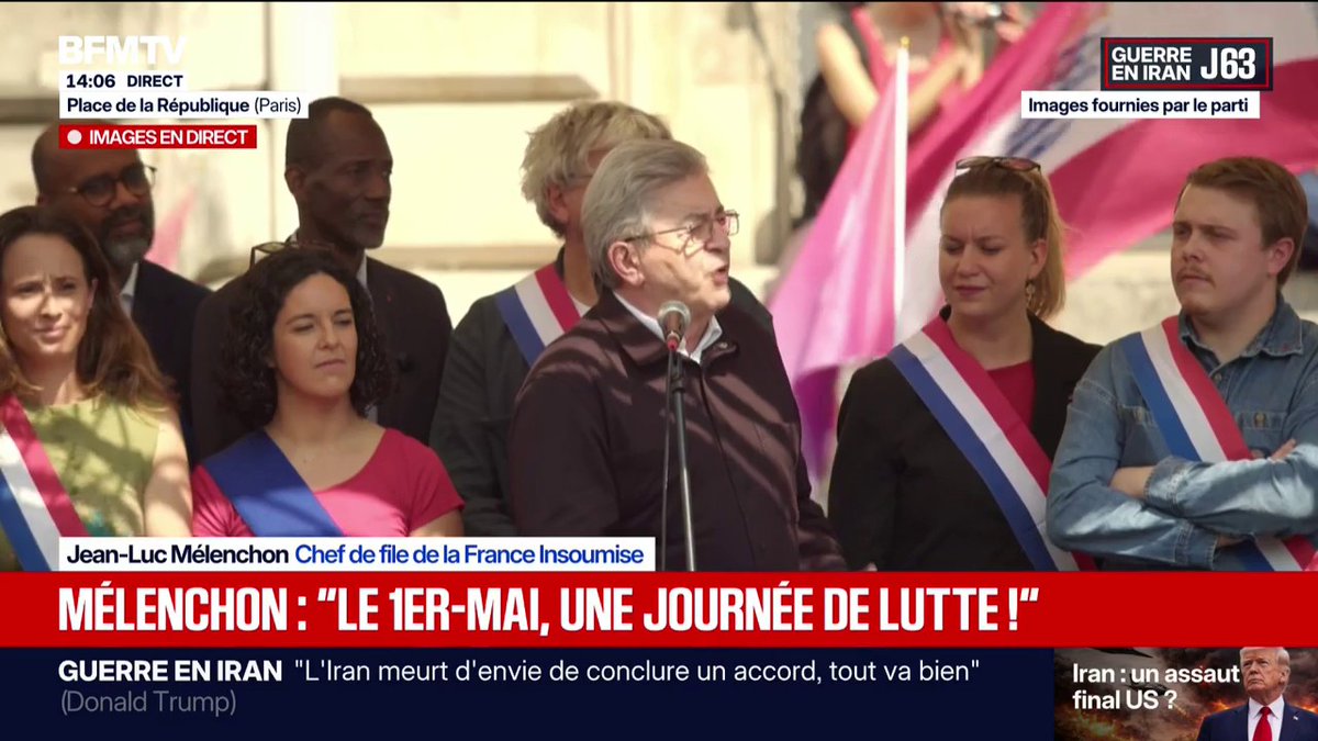 1er-Mai: "Le premier de nos mots d'ordre, c'est d'augmenter les salaires", déclare Jean-Luc Mélenchon