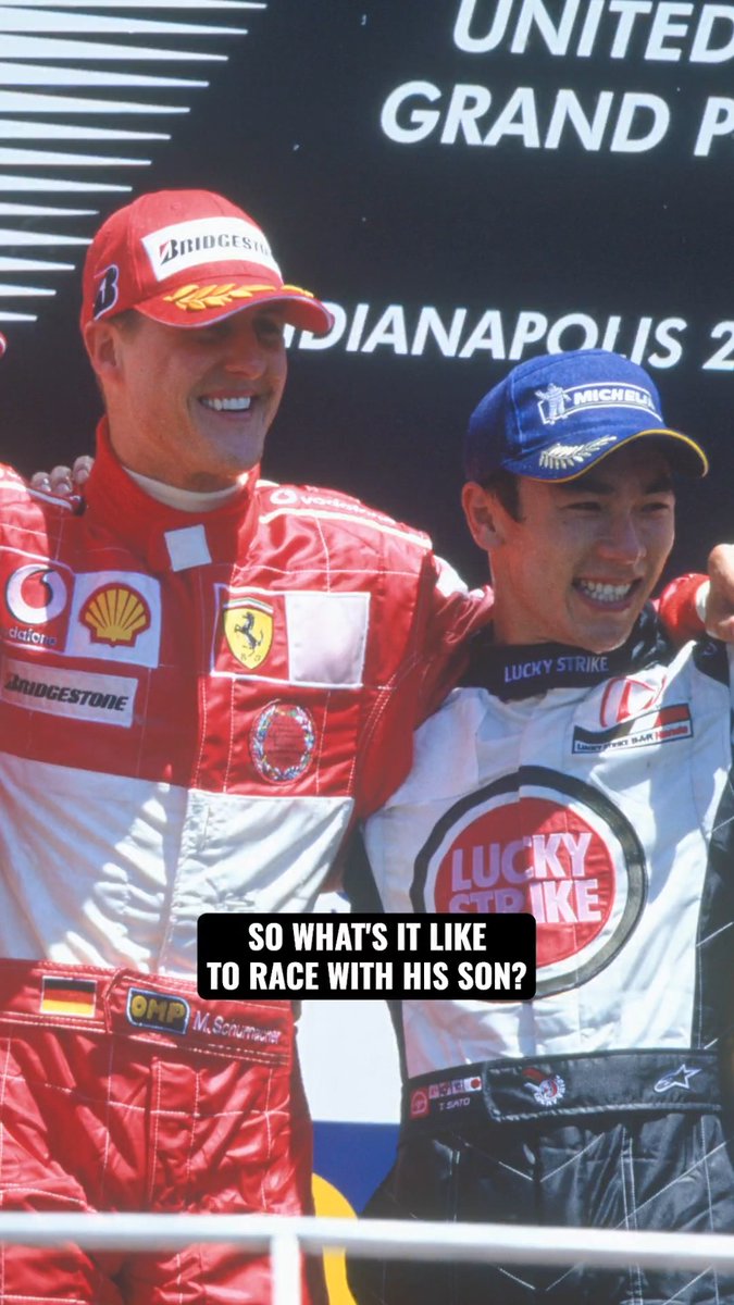 In 2004, Takuma Sato stood on an F1 podium with Michael Schumacher. 22 years later, he’s in the same Indy garage as teammates with his son.