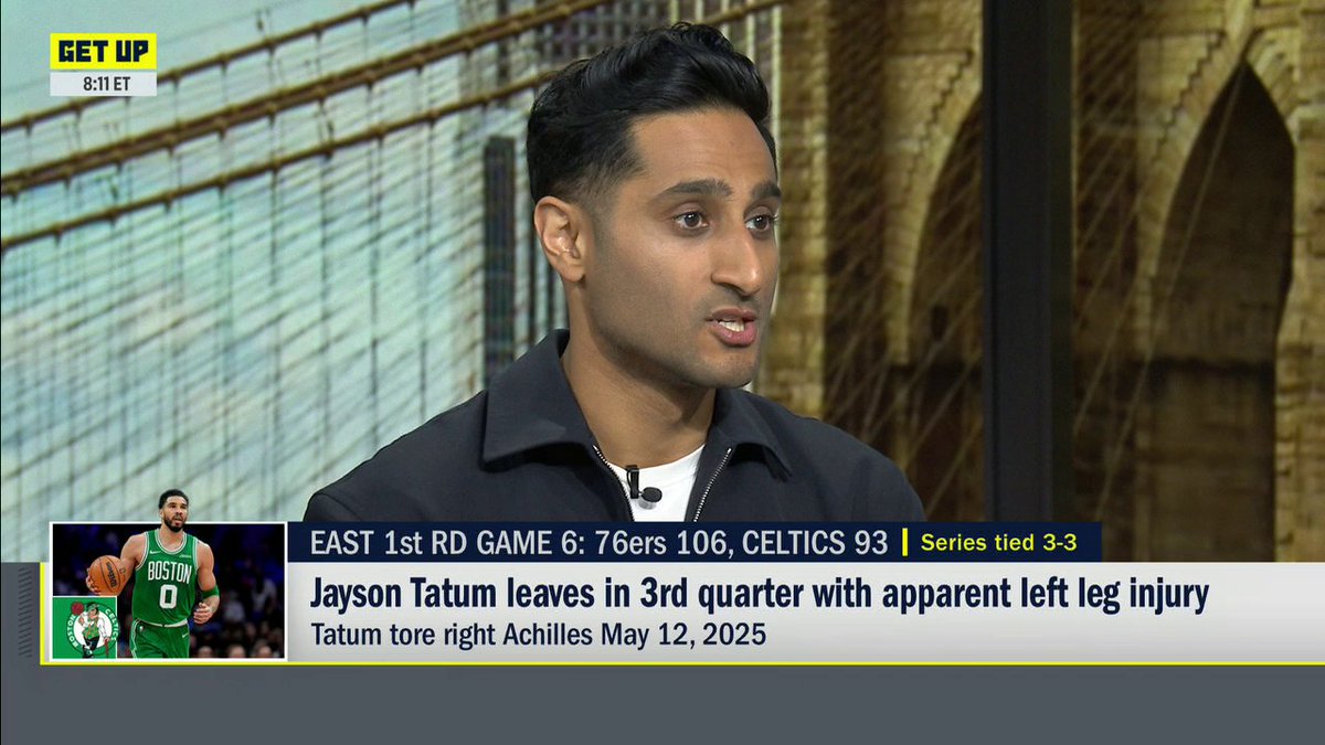 .Shams Charania gives an update on Jayson Tatum's availability for Game 7 👀