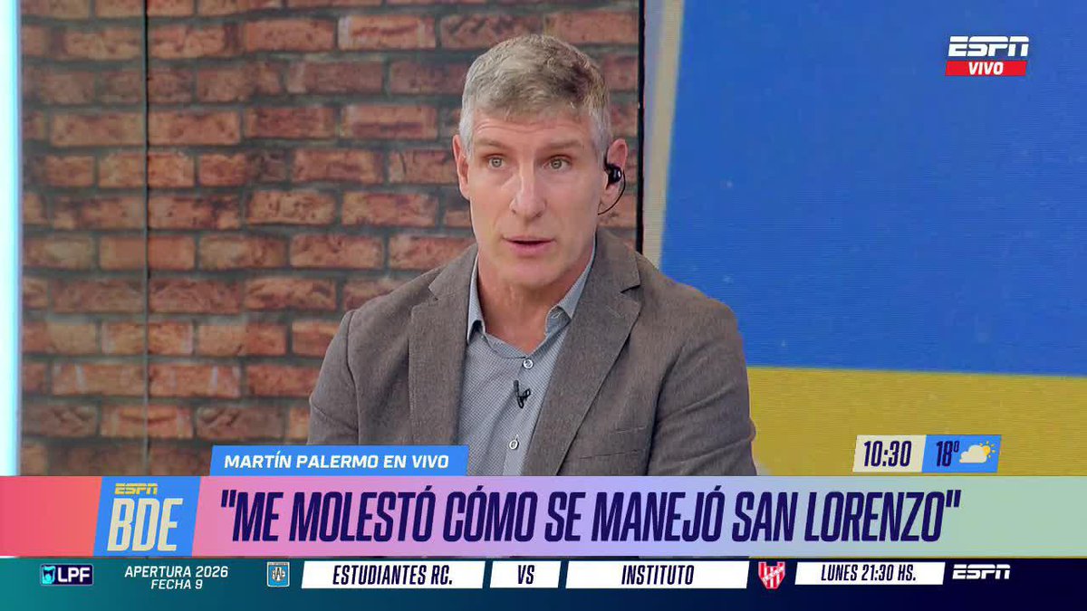 "ME MOLESTÓ CÓMO SE MANEJÓ SAN LORENZO". Martín Palermo se refirió a su frustrada llegada al Ciclón. 📺 #BuenDíaESPN | #DisneyPlus Plan Premium