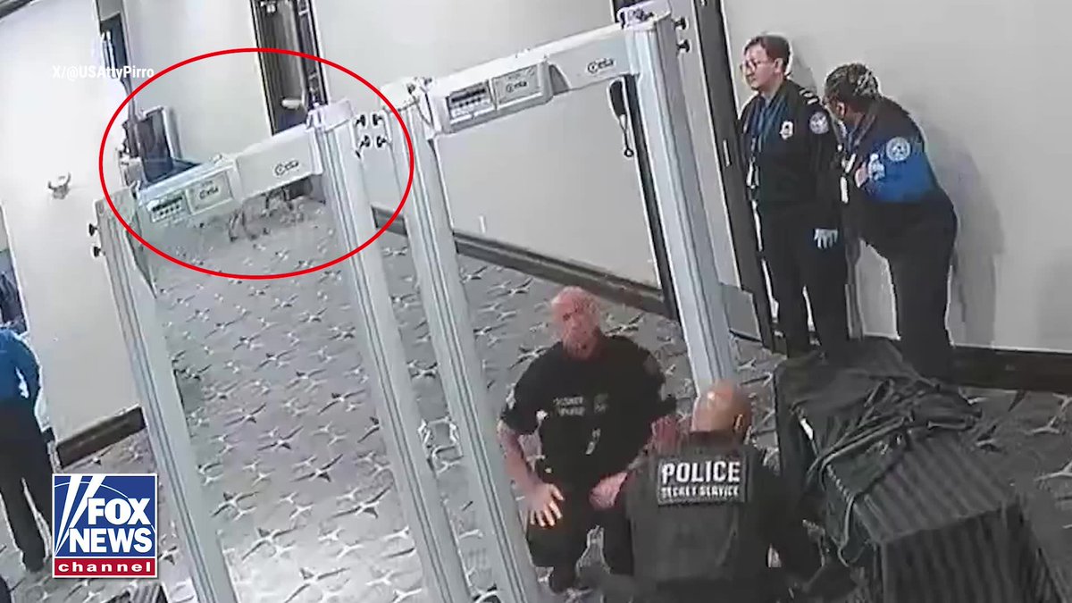 NEW: Security footage from the WHCA Dinner appears to show a K9 flagging Cole Allen as suspicious moments before the alleged attack, only for the dog to be pulled back by its handler. Seconds later, Allen allegedly charges through security with a shotgun in hand, shoots a Secret Service agent, and is tackled before reaching President Trump.