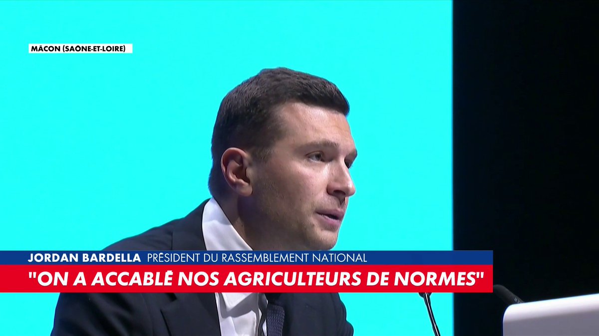 Jordan Bardella, lors du meeting du RN à Mâcon sur le 1er-Mai : «Attal, Philippe et Retailleau, vous ne devriez pas vous présenter à la présidentielle. Vous devriez plutôt vous couvrir la tête de cendres et demander pardon au peuple français» Toute l'info est à retrouver sur