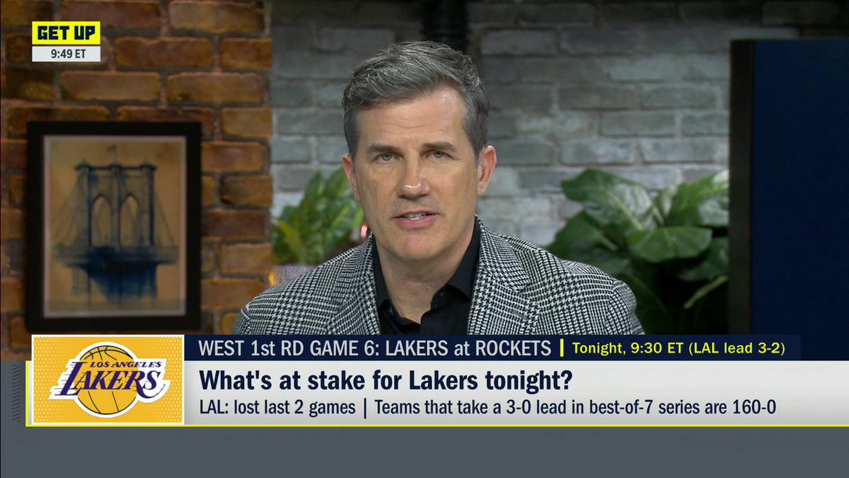 "[LeBron] played great to get them up 3-0, but he can't do it by himself at this point in his career. ... If they lose this series, it would be historic." —Alan Hahn on LeBron and the Lakers heading into Game 6 vs. the Rockets 👀