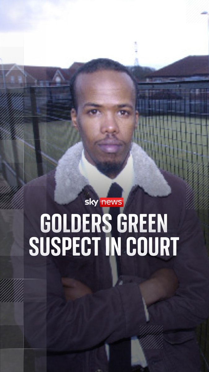 Essa Suleiman has been remanded in custody after appearing at Westminster Magistrates' Court following the attack in Golders Green, where he has been charged with three counts of attempted murder. Counter Terrorism Policing have been leading the investigation, after it was formally declared a terrorist incident. Sky's Amelia Harper reports. 🔗