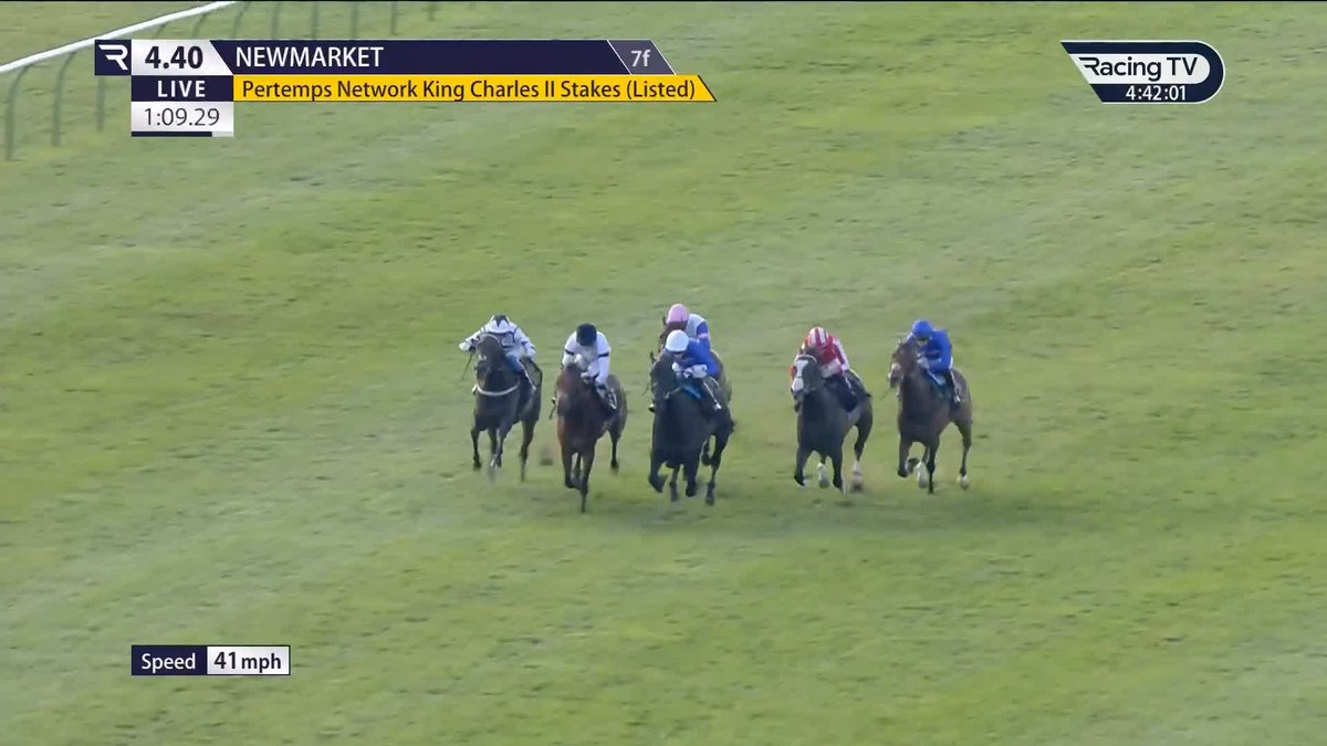 SABER STRIKES 🟥⬜️ Commonwealth Cup entry Saber Strike makes it 2-2 with victory in the Listed King Charles II Stakes. An exciting 3yo for the Somerville Lodge Stables team. Newmarket Racecourse | Victorious Forever