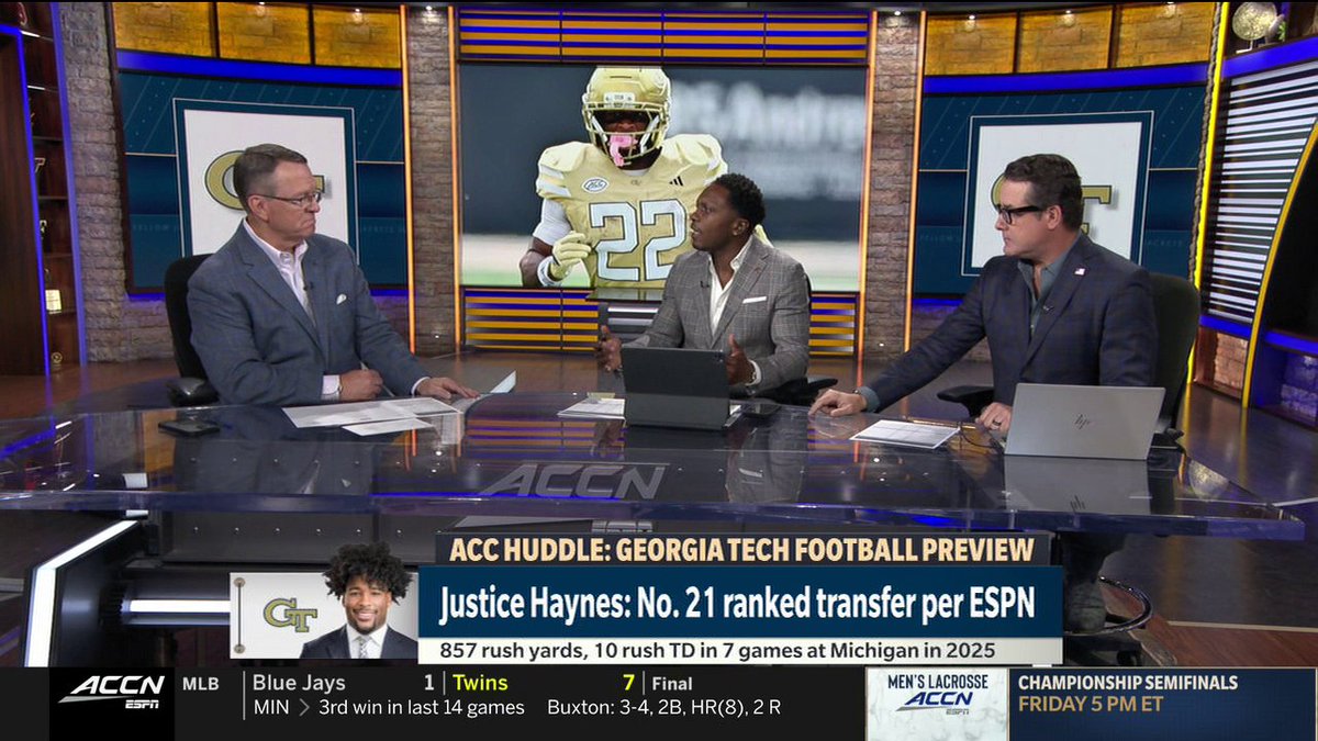 "This rushing attack has a chance to be the best in the ACC." Eddie Royal thinks this Georgia Tech Football RB group could be special 📈