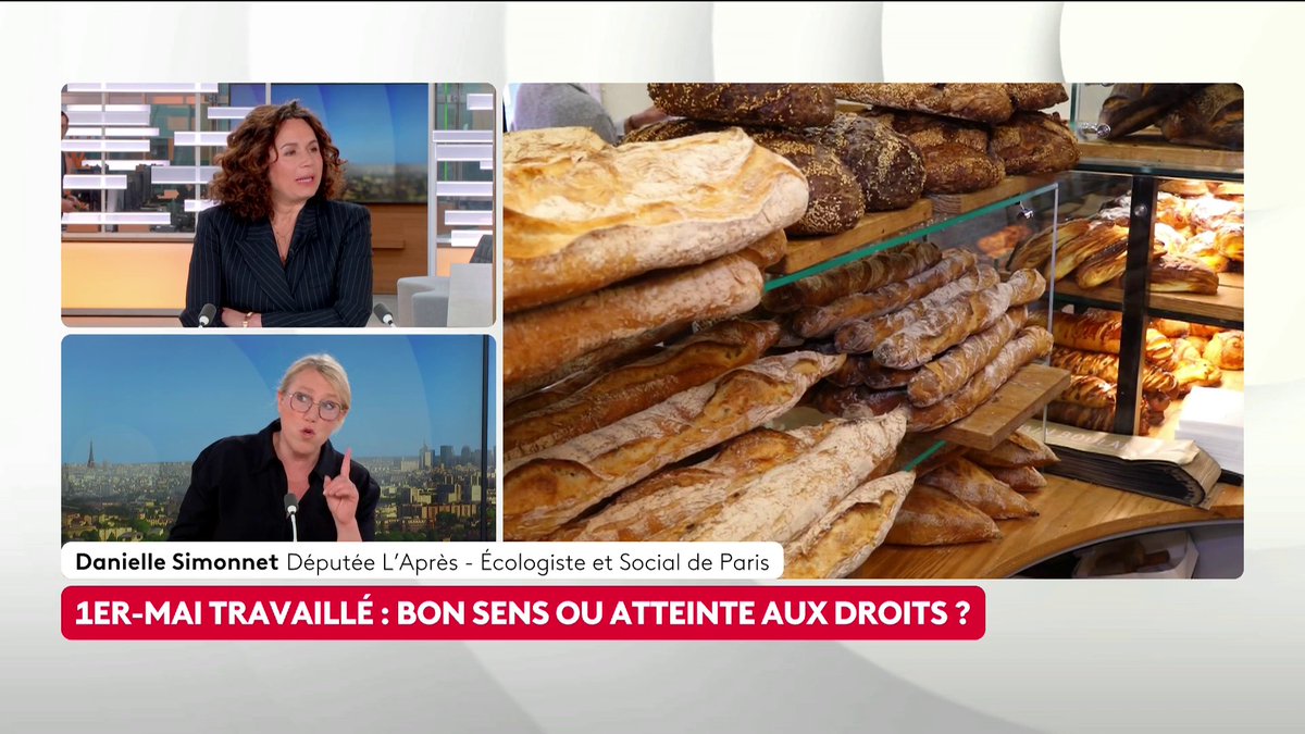 🔴 1er mai travaillé : "Quand on est en situation précaire, le volontariat n’existe pas", dénonce Danielle Simonnet, pointant la difficulté pour les salariés, notamment les apprentis, de refuser face à leur employeur. #ToutEstPolitique #canal16