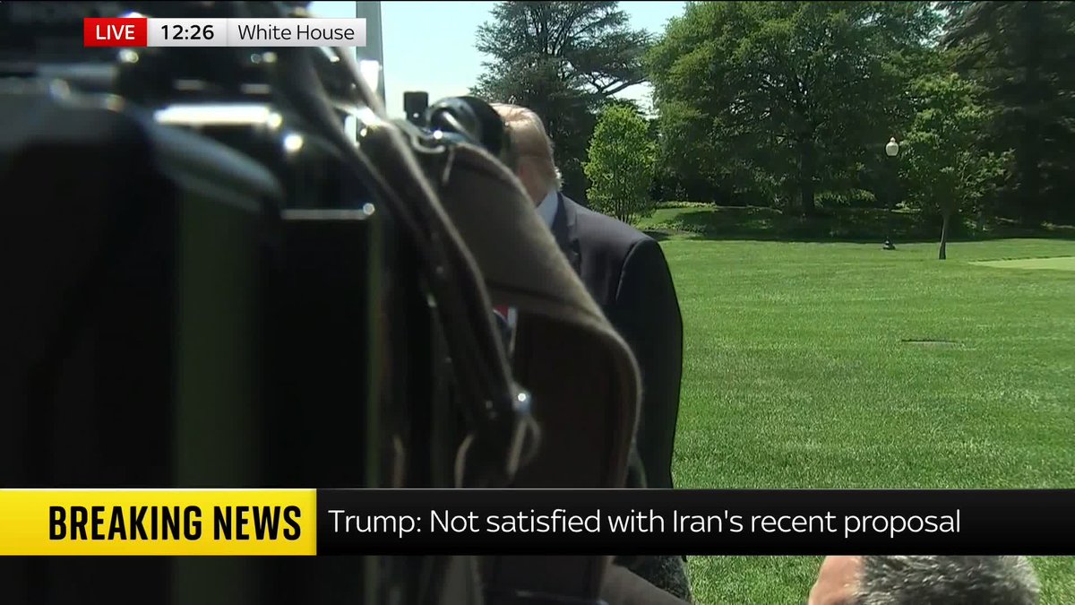 "Anybody that feels it's OK for Iran to have a nuclear weapon is not very smart." U.S. President Donald Trump says it would be a 'terrible thing in the future' for Iran to have a nuclear weapon. 📺 Sky 501, Virgin 602, Freeview 233 and YouTube