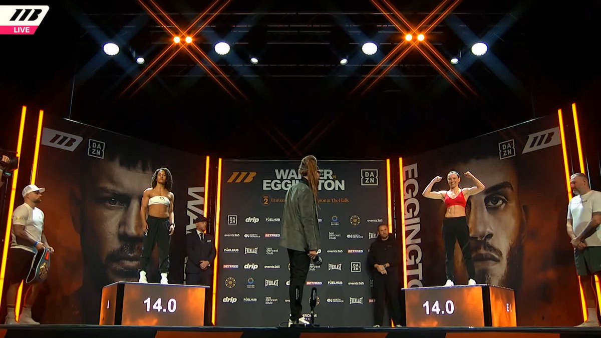 ⚖️ WEIGH-IN AND FACE-OFF 👀 Shannon Ryan vs Nicola Hopewell IBF Intercontinental &amp; Commonwealth Super Flyweight Titles🛡️ #WalkerEggington live on DAZN