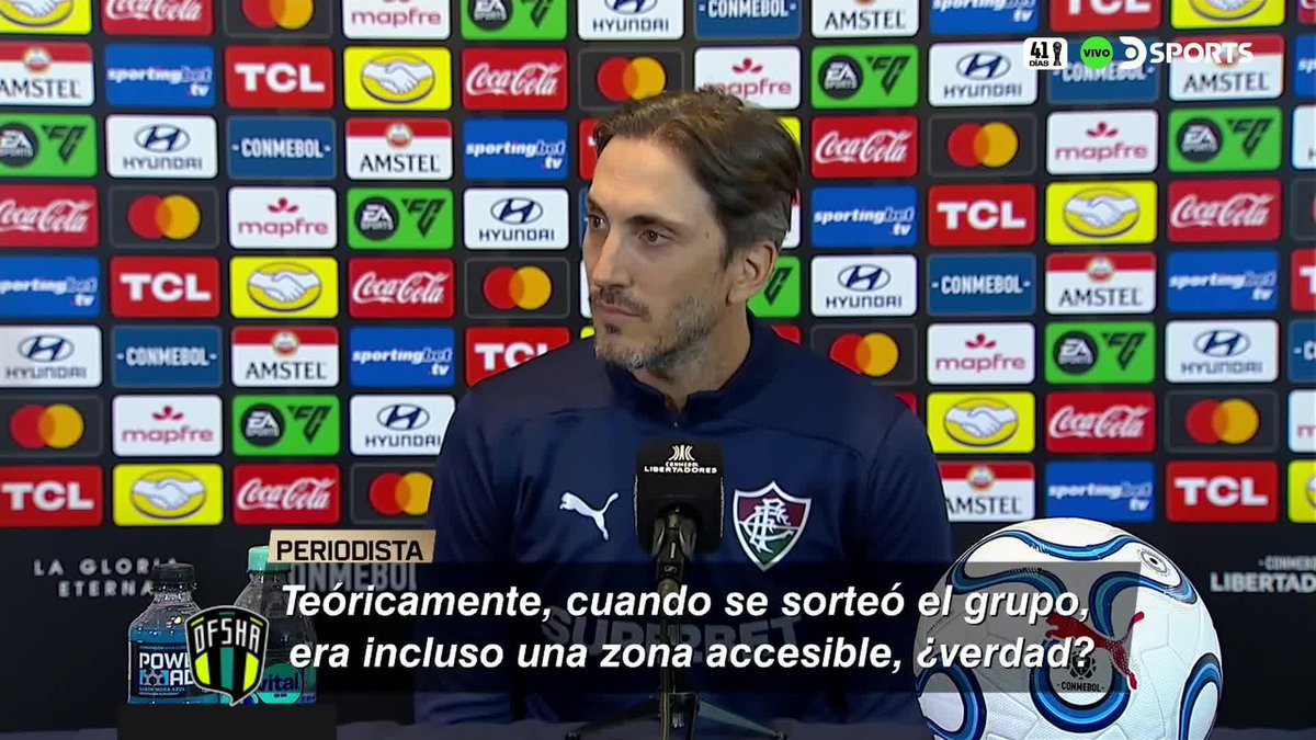 "ERA UN GRUPO ACCESIBLE PARA EL QUE NO CONOCE DE FÚTBOL. QUEDATE TRANQUILO QUE VAMOS A CLASIFICAR" El cruce de Luis Zubeldía con un periodista, luego de la derrota de su Fluminense contra Bolívar en la CONMEBOL #Libertadores. #SeHablaAsíDSPORTS