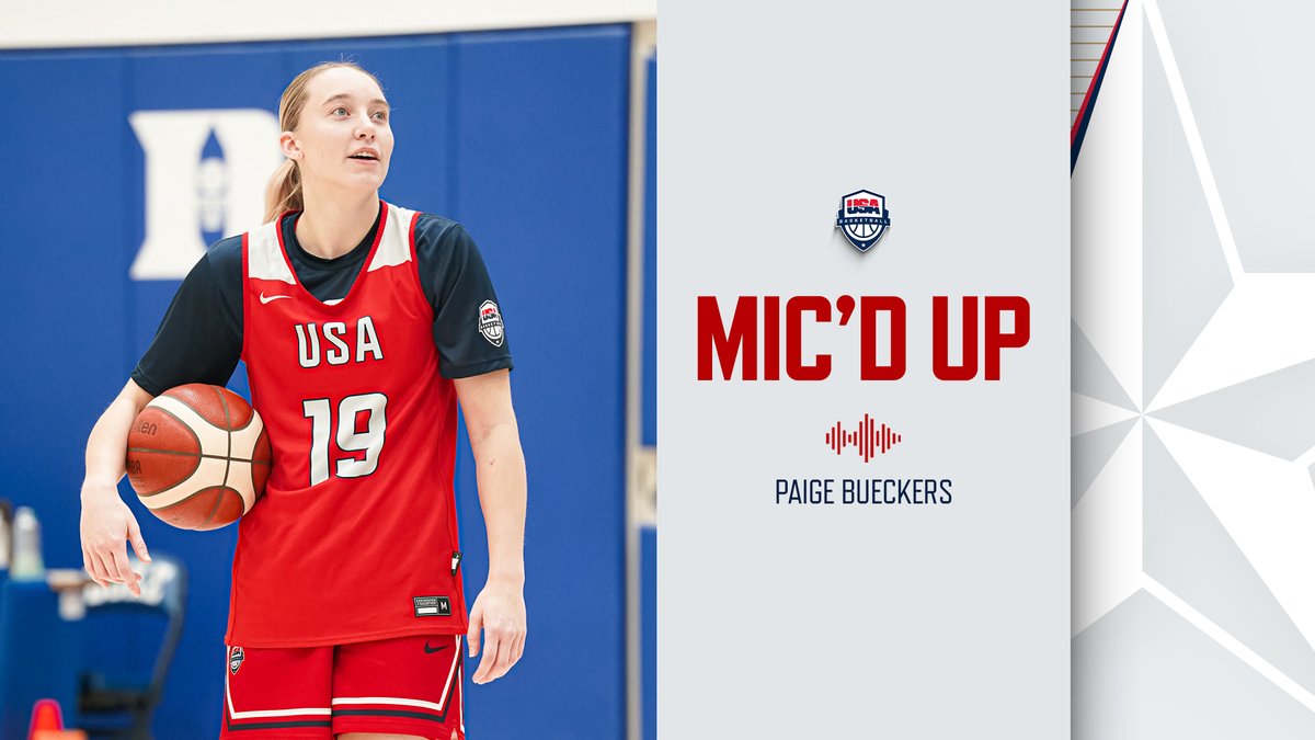 Young, turnt &amp; talkative! 🔊 Paige Bueckers mic'd up at 🇺🇸 #USABWNT training camp! AT&T