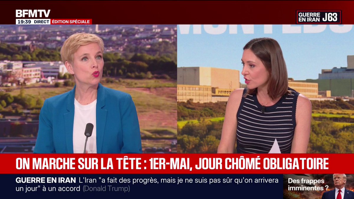 MADE IN MONTEBOURG - 1er-Mai: "Supprimer un jour férié, c'est intensifier le travail, nuire au temps de repos", détaille Clémentine Autain, députée (L'Après)